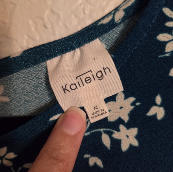 Kaileigh Floral Blue Dress SzXL - Picture 2 of 11